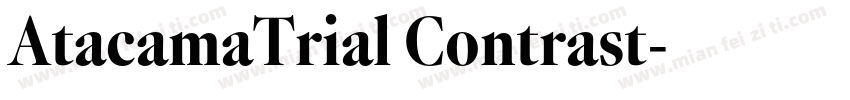 AtacamaTrial Contrast字体转换